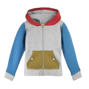 Mightly kids organic cotton colorblock hooded sweatshirt Sz 14 XXL